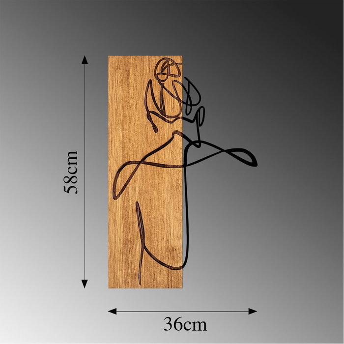 Wallity MA-295 Accesorio de Pared de Madera y Metal Nogal y Negro Wallity MA-295 Accesorio de Pared de Madera y Metal Nogal y Negro